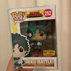Signed My hero Academia Funko “Deku” by VA Justin Briner